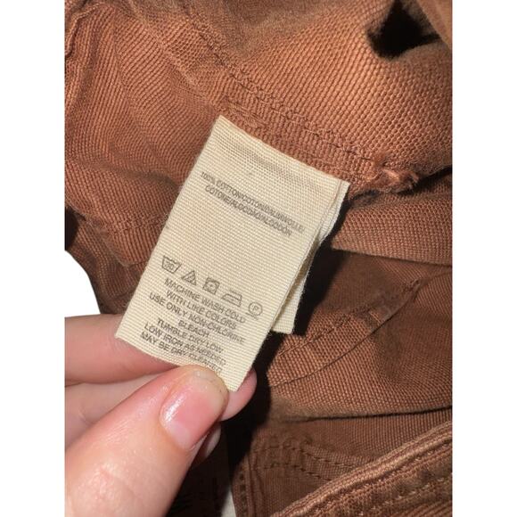 We The Free Brown Barrel Pants Size 29 Wide Leg Cropped High Rise Casual Cotton - Picture 9 of 10